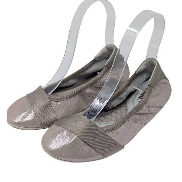 Puma Ballet Flats Rhythm Shine Foldable Gold Size 6 - Picture 2 of 10